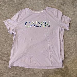 purple calvin klein shirt